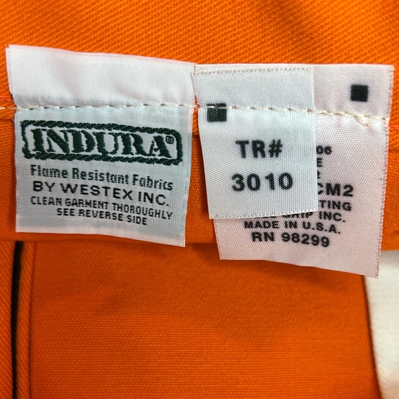 Westex Indura Mens Flame Resistant Orange Pants  Size 38 x 30 J13 - Picture 8 of 11
